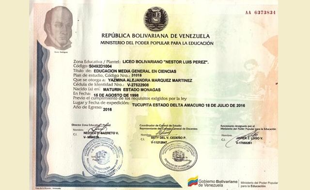 legalizar titulo de bachiller