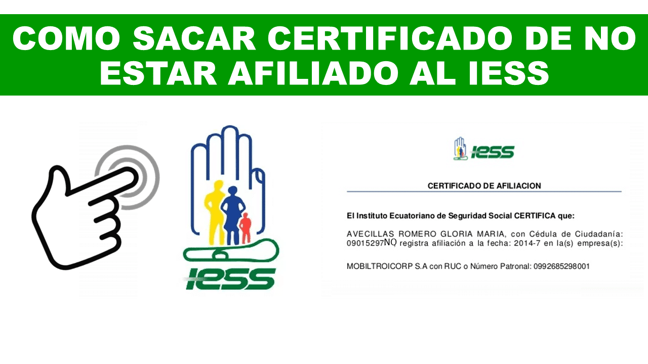 certificado de no estar afiliado al iess