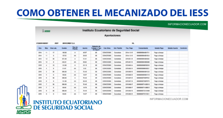 mecanizado del iess
